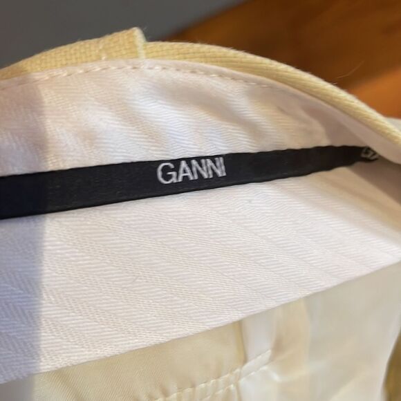 🎀SSENSE Ganni sz 42 yellow trousers new no tags banana - Picture 9 of 11